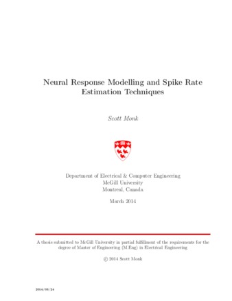 Neural response modelling and spike rate estimation techniques thumbnail