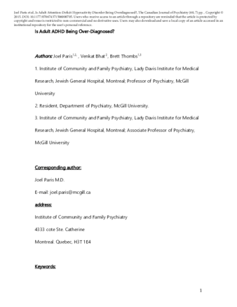 Is Adult Attention-Deficit Hyperactivity Disorder Being Overdiagnosed? thumbnail