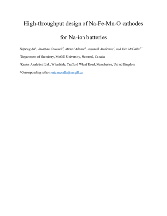 High-throughput design of Na–Fe–Mn–O cathodes for Na-ion batteries thumbnail