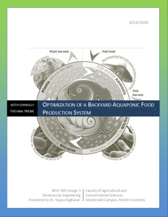 Optimization of a Backyard Aquaponic Food Production System thumbnail