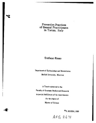 Preventive practices of general practitioners in Torino, Italy thumbnail