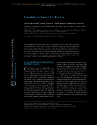 Translational Control in Cancer thumbnail