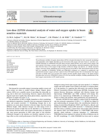 Low-dose (S)TEM elemental analysis of water and oxygen uptake in beam sensitive materials thumbnail