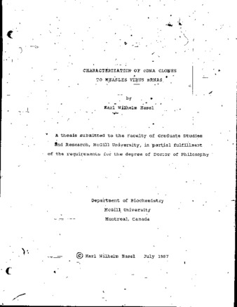Characterization of cDNA clones to measles virus mRNAs thumbnail