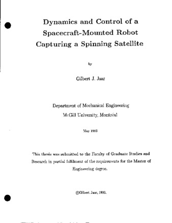 Dynamics and control of a spacecraft-mounted robot capturing a spinning satellite thumbnail