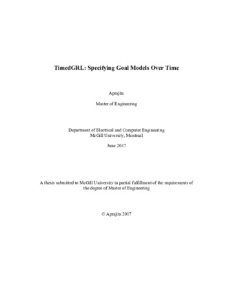 TimedGRL: specifying Goal Models over time thumbnail