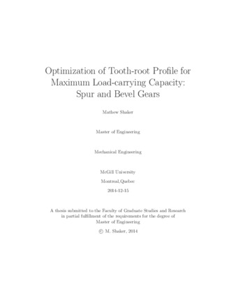 Optimization of tooth-root profile for maximum load-carrying capacity: spur and bevel gears thumbnail