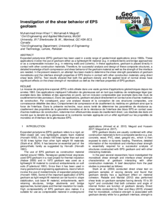 Investigation of the shear behavior of EPS geofoam thumbnail