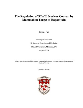 The regulation of STAT1 nuclear content by Mammalian Target of Rapamycin thumbnail