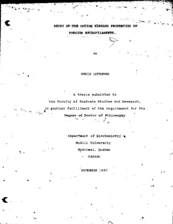 Study of the cation binding properties of porcine neurofilaments thumbnail