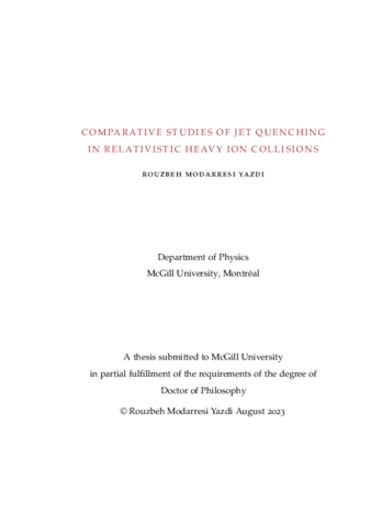 Comparative studies of jet quenching in relativistic heavy ion collisions thumbnail