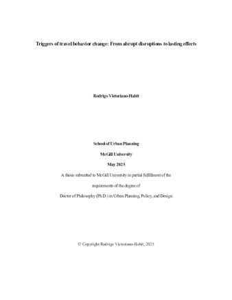 Triggers of travel behavior change: From abrupt disruptions to lasting effects thumbnail