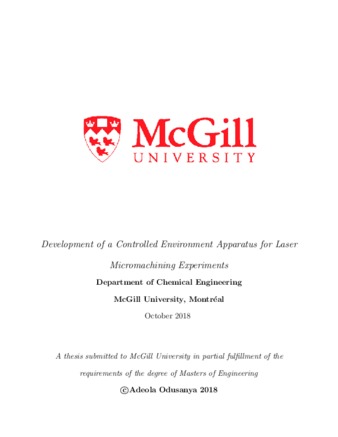 Development of a controlled environment apparatus for laser micro-machining experiments thumbnail