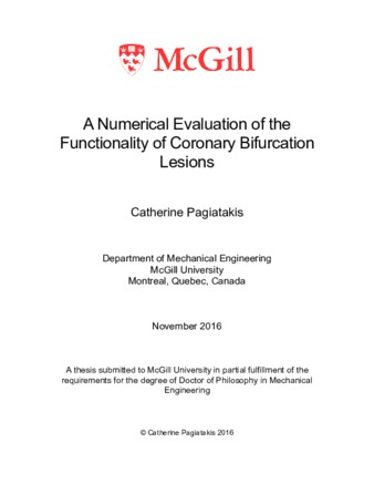 A numerical evaluation of the functionality of coronary bifurcation lesions thumbnail