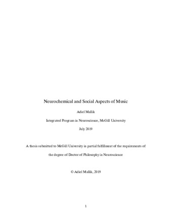 The neurochemical and social aspects of music thumbnail
