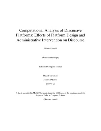 Computational analysis of discursive platforms:  Effects of platform design and administrative intervention on disclosure thumbnail