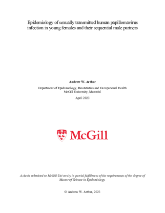 Epidemiology of sexually transmitted human papillomavirus infection in young females and their sequential male partners thumbnail