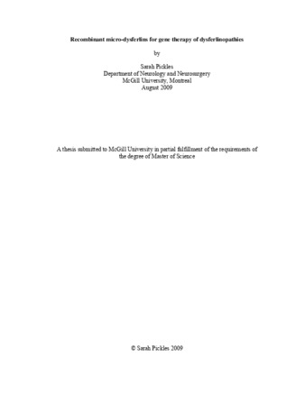 Recombinant micro-dysferlins for gene therapy of dysferlinopathies thumbnail