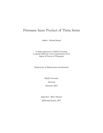 Petersson inner product of theta series thumbnail