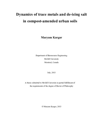 Dynamics of trace metals and de-icing salt in compost-amended urban soils thumbnail