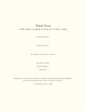Total Scan a full volume scanning strategy for weather radars thumbnail