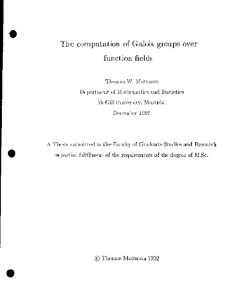 The computation of Galois groups over function fields / thumbnail