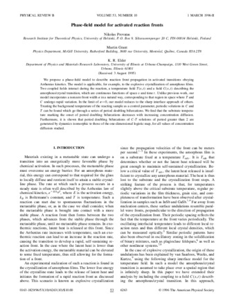 Phase-field model for activated reaction fronts thumbnail