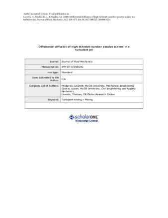 Differential diffusion of high-Schmidt-number passive scalars in a turbulent jet thumbnail