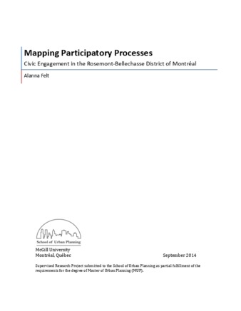 Mapping Participatory Processes Civic Engagement in the Rosemont-­Bellechasse District of Montréal thumbnail