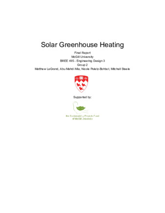 Solar Greenhouse Heating thumbnail