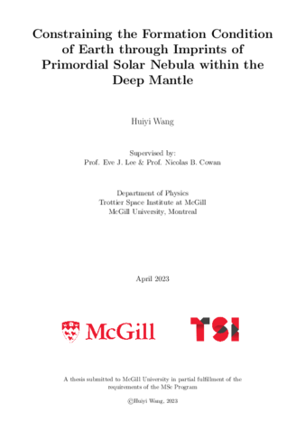 Constraining the Formation Scenario of Earth through Imprints of Primordial Solar Nebula within the Deep Mantle thumbnail