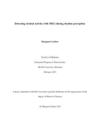Detecting striatal activity with MEG during rhythm perception thumbnail