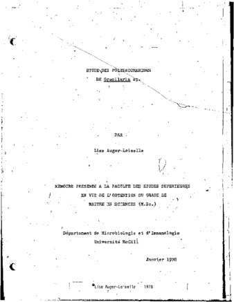 Étude des polysaccharides de Gracilaria sp. thumbnail
