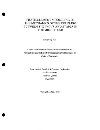 Finite-element modelling of the mechanics of the coupling between the incus and stapes in the middle ear thumbnail