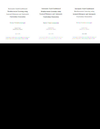 Automatic goal-conditioned reinforcement learning using learned distances and automatic curriculum generation thumbnail