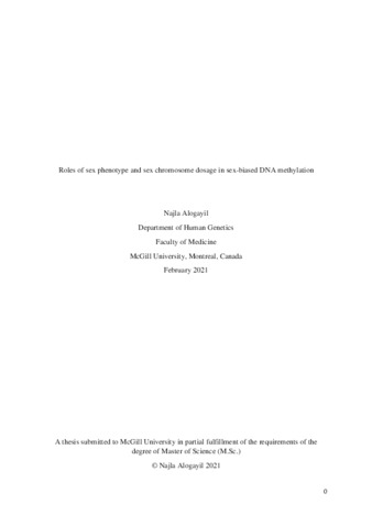 Roles of sex phenotype and sex chromosome dosage in sex-biased DNA methylation thumbnail