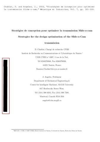 Stratégies de conception pour optimiser la transmission Slide-o-Cam thumbnail