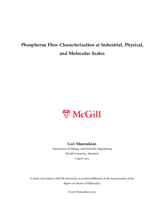 Phosphorus flow characterization at industrial, physical, and molecular scales thumbnail