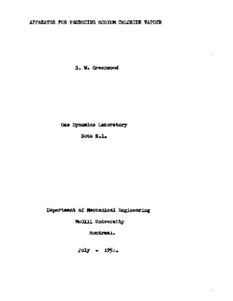 Apparatus for producing sodium chloride vapour thumbnail