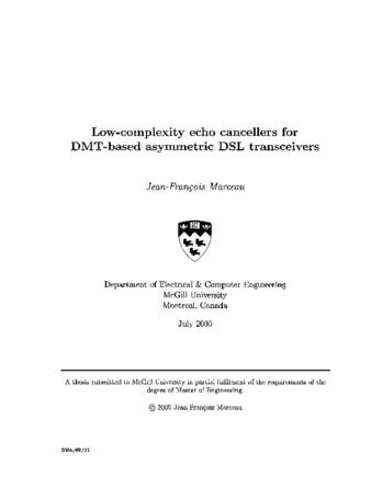 Low-complexity echo cancellers for DMT-based asymmetric DSL transceivers thumbnail