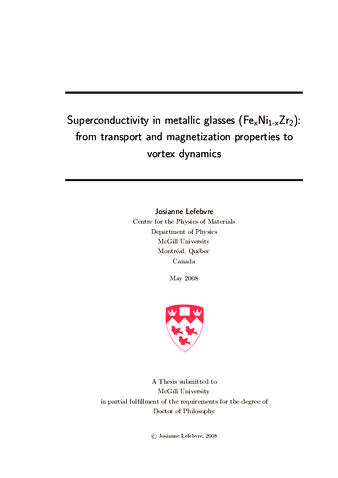 Superconductivity in metallic glasses (FexNi1-xZr2): from transport and magnetization properties to vortex dynamics thumbnail