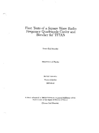 First tests of a square wave radio frequency quadrupole cooler and buncher for TITAN thumbnail