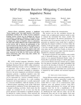 MAP Optimum Receiver Mitigating Correlated Impulsive Noise thumbnail