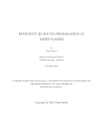 Efficient 2D sound propagation in video games thumbnail