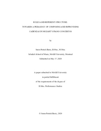 Rules and referent structure: towards a pedagogy of composing and improvising cadenzas in Mozart's piano concertos thumbnail