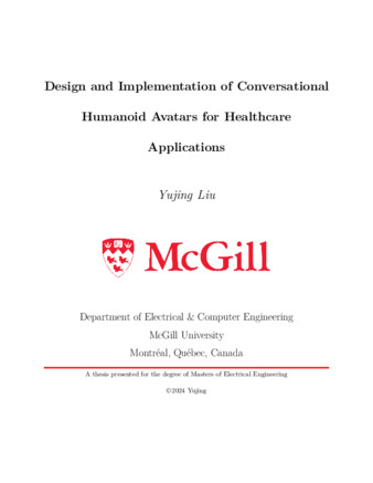 Design and Implementation of Conversational Humanoid Avatars for Healthcare Applications thumbnail