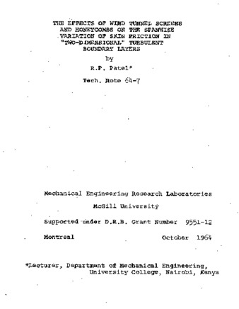 The effects of wind tunnel screens and honeycombs on the spanwise variation of skin friction in "two-dimensional" turbulent boundary layers thumbnail