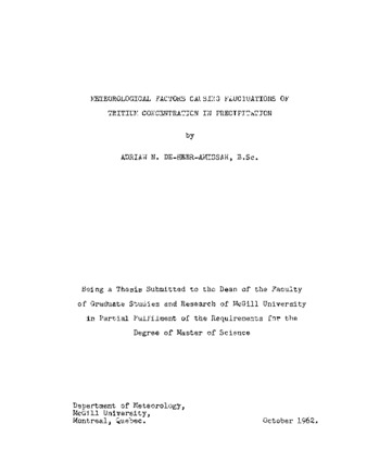Meteorology factors causing fluctuations of tritium concentration in precipitation. thumbnail