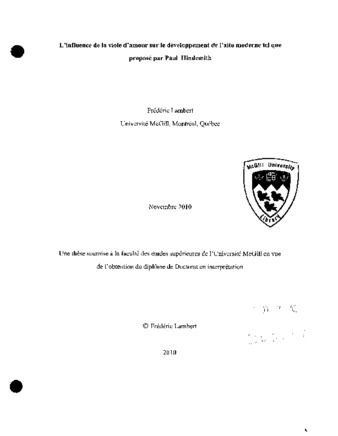 L’ influence de la viole d’amour sur le développement de l’alto moderne tel que proposé par Paul Hindemith thumbnail