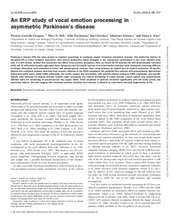 An ERP study of vocal emotion processing in asymmetric Parkinson’s disease thumbnail